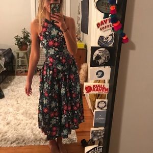 Vintage floral tea-length dress